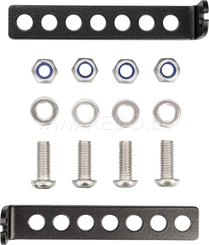 Kedo Indicator Mounting Kit Stainless Steel Black  universal  fits for various license plate holders  for indicators with 8mm thread | 63023