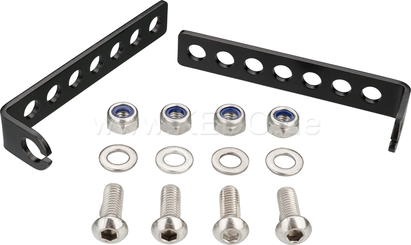 Kedo Indicator Mounting Kit Stainless Steel Black  universal  fits for various license plate holders  for indicators with 8mm thread | 63023