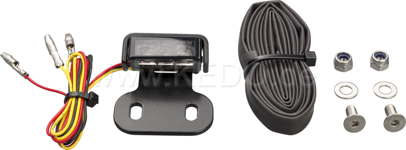 Kedo LED Tail Light incl bracket extension for system number plate item 63025  e-approved  for tail and brake light  including mounting material. | 63027