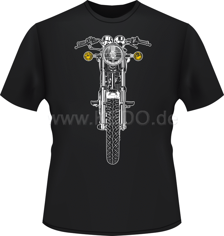 Kedo T-Shirt 'SR500 frontal'  black  size L  2-color printed  100% cotton | 70044-L