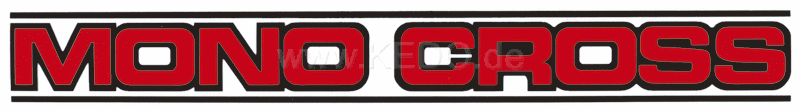 Kedo Decal 'MONO CROSS' Red  216x25mm  1 Piece | 80104R