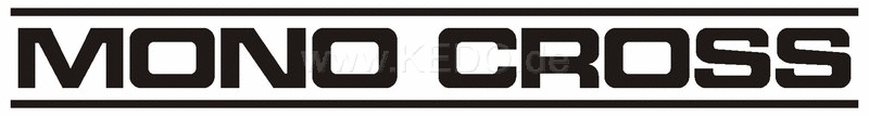 Kedo Decal 'MONO CROSS' Black  216x25mm  design Following the colored models of Yamaha  1 piece | 80104S