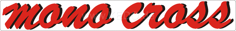 Kedo Sticker rocker 'MONO CROSS' red / black  225x25mm  decorative artwork = Type 3EW  1 piece | 80111