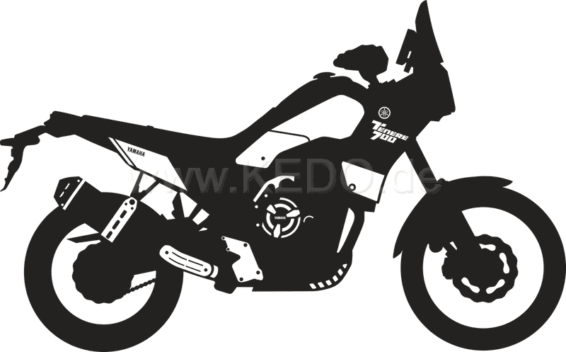 Kedo Sticker / Decal 'Stylized T700 Model'  black glossy (approx 10x6cm.) | 80169