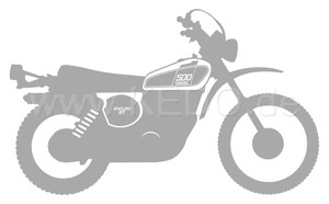 Kedo XT500'76 stickers  stylized '76 model  silver  size approx. 100x61mm  1 piece | 80170-76SI