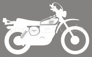 Kedo XT500'76 stickers  stylized '76 model  white  size approx. 100x61mm  1 piece | 80170-76W