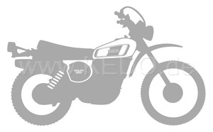 Kedo XT500'77 stickers  stylized '77 model  silver  size approx. 100x61mm  1 piece | 80170-77SI