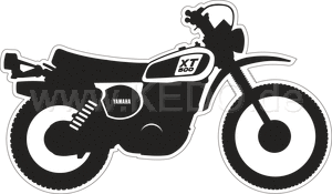 Kedo XT500'78 stickers  stylized '78 model  glossy black  size approx. 100x58  1 piece | 80170-78S