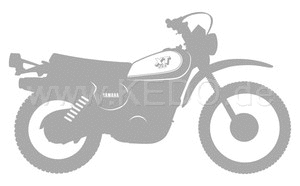 Kedo XT500'80 stickers  stylized '80 model  silver  size approx. 100x58  1 piece | 80170-80SI