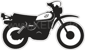 Kedo XT500'80 stickers  stylized '80 model  glossy black  size approx. 100x58  1 piece | 80170-80S