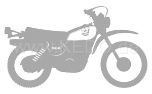 Kedo XT500'81 stickers  stylized '81 -'85 model  silver  size approx. 100x58  1 piece | 80170-81SI