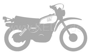 Kedo XT500'86 stickers  stylized '86 -'87 model  silver  size approx. 100x58  1 piece | 80170-86SI