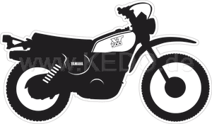 Kedo XT500'86 stickers  stylized '86 -'87 model  glossy black  size approx. 100x58  1 piece | 80170-86S