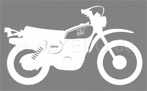 Kedo XT500'86 stickers  stylized '86 -'87 model  white  size approx. 100x58  1 piece | 80170-86W