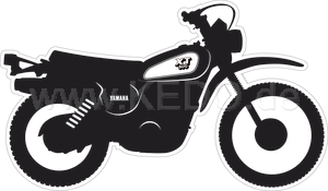 Kedo XT500'88 stickers  stylized '88 -'89 model  glossy black  size approx. 100x58  1 piece | 80170-88S