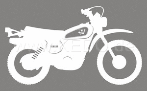 Kedo XT500'88 stickers  stylized '88 -'89 model  white  size approx. 100x58  1 piece | 80170-88W