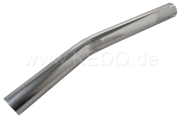 Kedo Header Pipe Extension  Stainless Steel  Length 500mm (290 + 210 mm) with 21 ° angle  Diam. 41.5mm / 44.5mm  Onesided fourfold slotted  Approx 600g | 90134