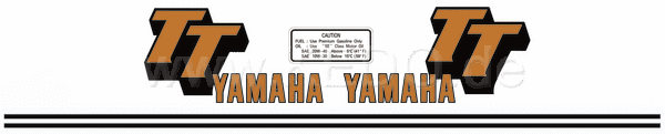 Kedo Fuel Tank Decal TT500'79  Orange / Black  complete Set LH / RH  overcoatable | 91067