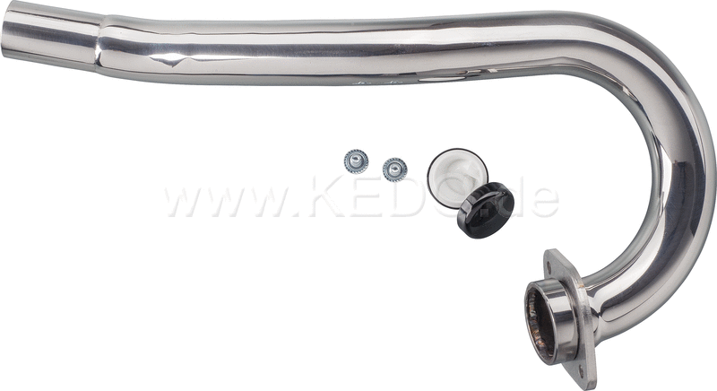 Kedo Header Pipe Stainless Steel incl Flange  Bolts and Mounting paste size like OEM  without heat shield mounting threads  not street legal | 91313F