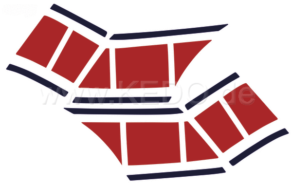 Kedo Fuel Tank Decal Red / Dark Blue / Black  4 Pieces  Right & Left incl Ténéré Lettering. | 92086