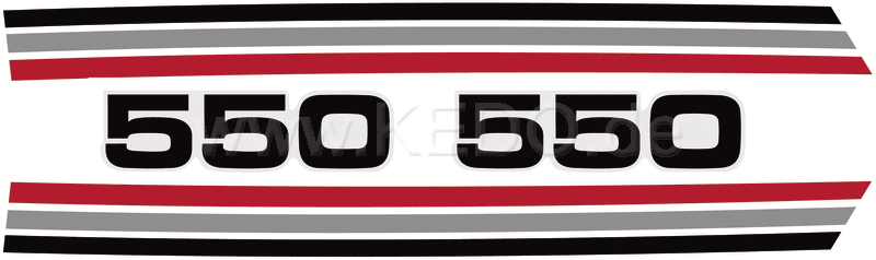 Kedo Side Cover Decal Set Red / Silver / Anthracite  Right & Left  4 Pieces | 92089