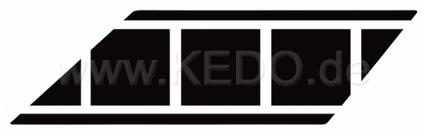 Kedo Fender Decal Black / White | 92093