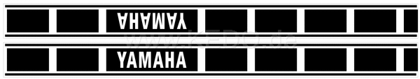 Kedo Fuel Tank Decal 'Classic' (Straight)  left and right  black on transparent background  approx. 650x55mm | 92404