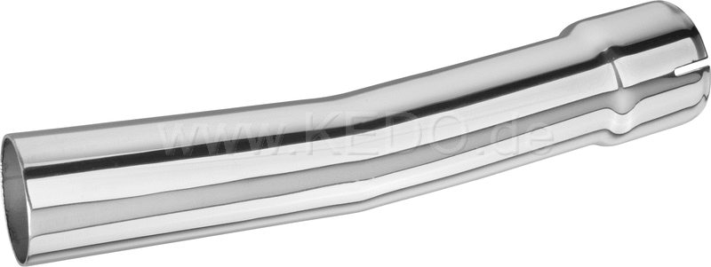 Kedo Header Pipe Extension  Stainless Steel  Length 270mm with 12 ° angle  Diam. 49mm / 44.5mm (suitable for standard exhaust gasket) | 92491