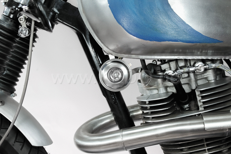 Kedo Horn Bracket  unobtrusive mounting of the horn for a tidy front  so for the original horn  black aluminum  M6 mounting hole | KTH-10173