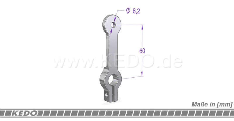 Kedo Horn Bracket  unobtrusive mounting of the horn for a tidy front  so for the original horn  black aluminum  M6 mounting hole | KTH-10173