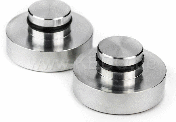 Kedo Aluminum Fork plug covers  chrome plated  1 pair  high minimalistic design  vibration-damped mounting | KTH-10213