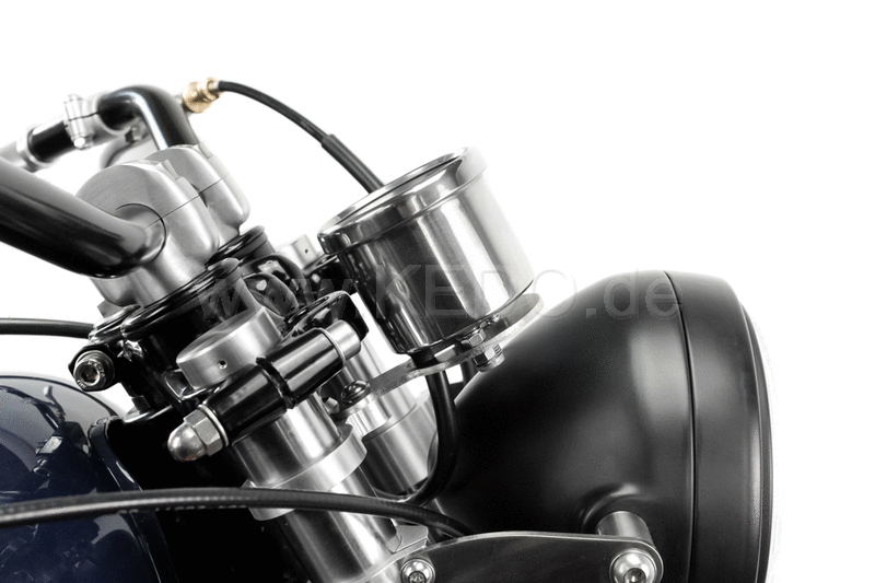 Kedo Speedometer Fork Bracket Eco  assembly of a mini instrument on 38mm fork tube  stainless steel and aluminum  various positions possible | TH-10161.2