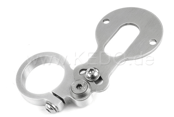 Kedo Speedometer Fork Bracket Eco  assembly of a mini instrument on 38mm fork tube  stainless steel and aluminum  various positions possible | TH-10161.2