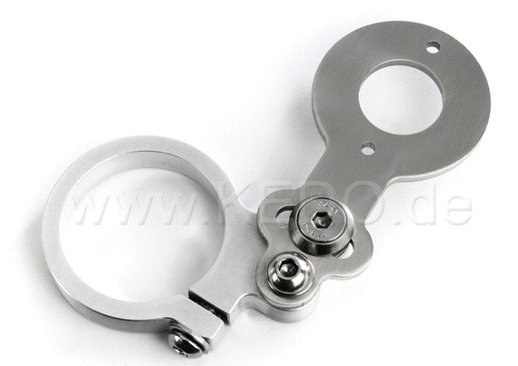 Kedo Speedometer bracket for a Motoscope Tiny assembly on 35mm fork tube  aluminum and stainless steel  various positions possible  unique design | TH-10162.4