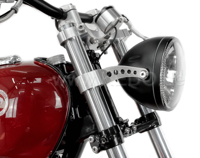 Kedo headlight bracket Bored  high strength aluminum and stainless steel  aesthetic assembly of your headlamp with lateral fastening and M8 uptake | TH-10166.3