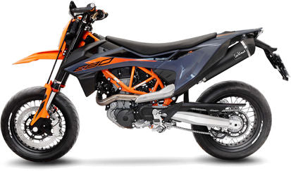 Leovince Slip-On Exhaust Sbk Nero KTM 690 Smc R / Enduro Inox / Gas Gas Es/Sm 700 Inox | 14072U