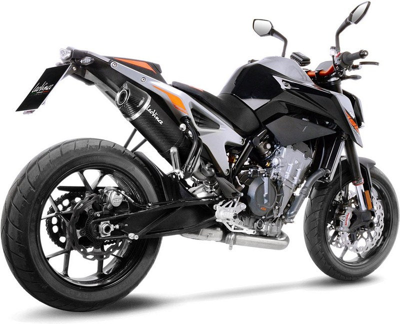 LeoVince / レオビンチ LV ONE EVO スリップオン カーボンファイバー  カーボンファイバー エンドキャップ eマーク取得 KTM 790 DUKE (2018-2019) | 14254E