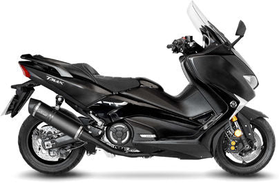 Leovince Full System - Black Painted Header Pipes Exhaust Sbk LV One Evo Black 2/1 Yamaha TMAX 530 ABS/DX/SX Inox - Black Painted Header Pipes | 14342EFBU