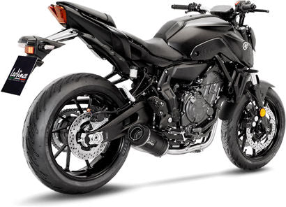 Leovince Full System Exhaust Sbk LV One Evo Black 2/1 Yamaha MT-07 / XSR 700/Xtribute / YZF-R 7 Inox | 14360EBU