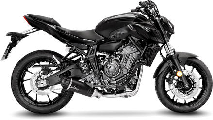 Leovince Full System Exhaust Sbk LV One Evo Black 2/1 Yamaha MT-07 / XSR 700/Xtribute / YZF-R 7 Inox | 14360EBU