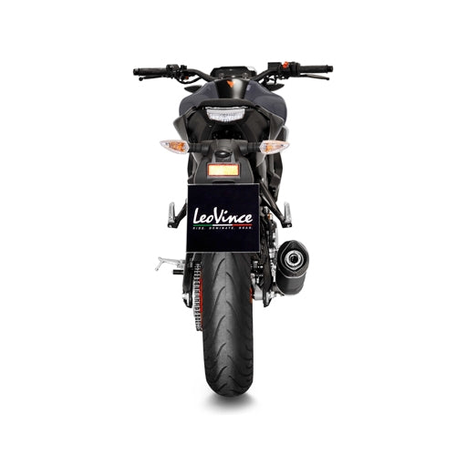 LEOVINCE / レオビンチ SBK LV ONE EVO BLACK 1/1 YAMAHA MT-125/XSR 125/YZF-R125 INOX with catalyst ECE/EU-APPROVED STAINLESS STEEL FULL SYSTEM | 14365EBK