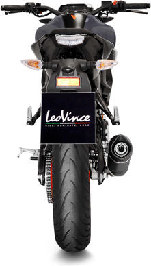 Leovince Full System Exhaust Sbk LV One Evo Black 1/1 Yamaha MT-125 / XSR 125 / YZF-R125 Inox | 14365EBU
