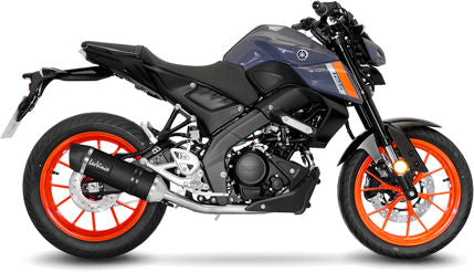 Leovince Full System Exhaust Sbk LV One Evo Black 1/1 Yamaha MT-125 / XSR 125 / YZF-R125 Inox | 14365EBU