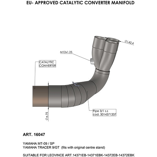 LEOVINCE / レオビンチ SBK EU-APPROVED CATALYTIC CONVERTER MANIFOLD EU-APPROVED | 16047