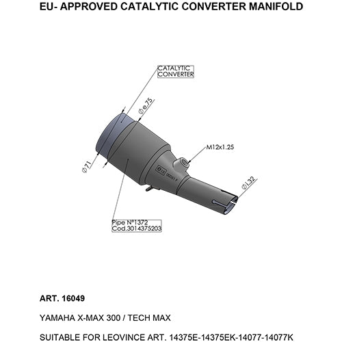 LEOVINCE / レオビンチ SBK EU-APPROVED CATALYTIC CONVERTER MANIFOLD EU-APPROVED | 16049