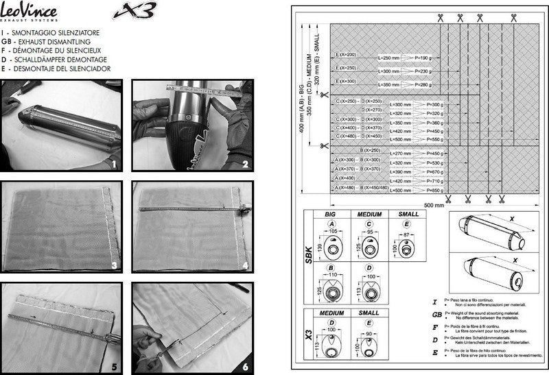 LeoVince / レオビンチ SBK WOOL KIT HT 800 Plus 850g | 414205R