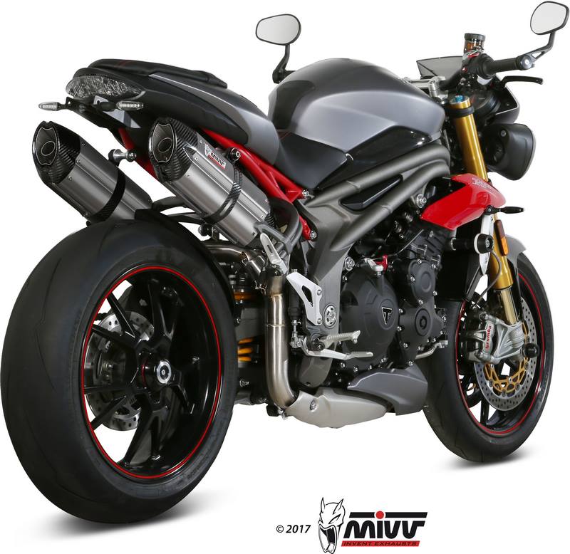 SPORT 2 SLIP-ON Muffler SUONO STAINLESS STEEL carbon caps 