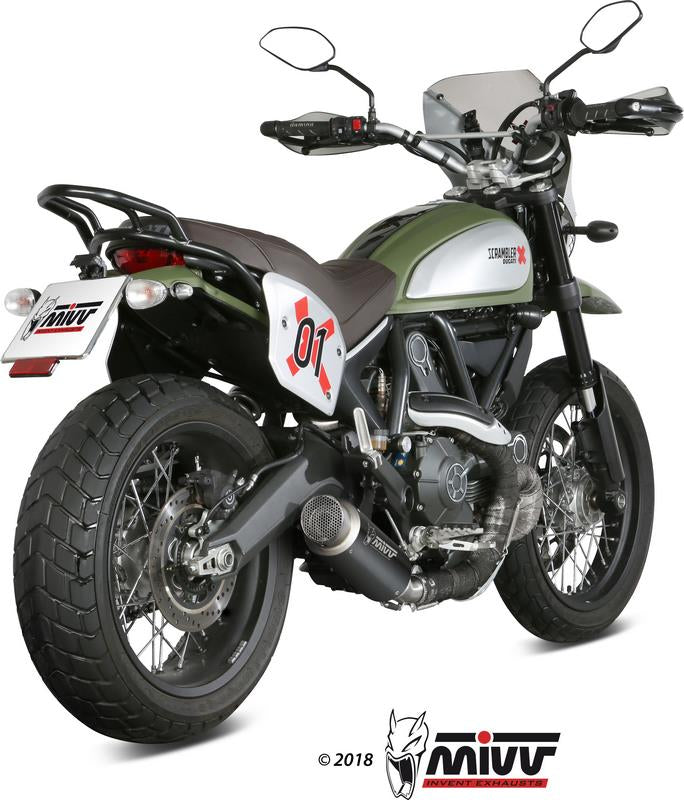 SPORT SLIP-ON Muffler GPpro STEEL BLACK WITH CATALYZER CONVERTING KIT 