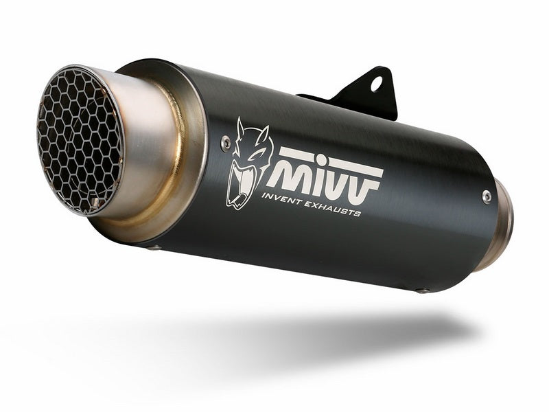 SPORT SLIP-ON Muffler GPpro STEEL BLACK WITH CATALYZER CONVERTING KIT 