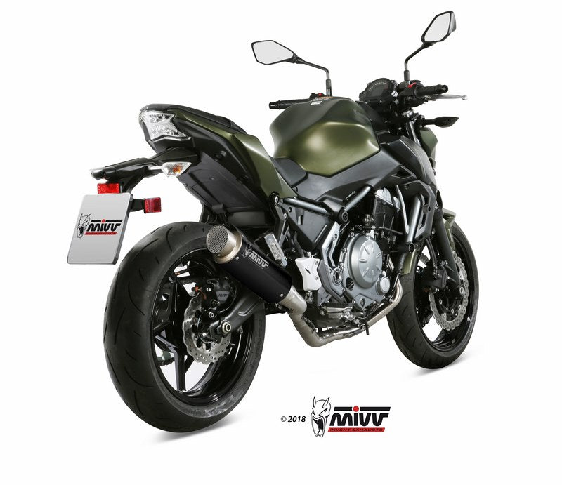 SPORT Full sys. 2x1 Muffler GPpro STEEL BLACK WITH CATALYZER CONVERTING KIT 